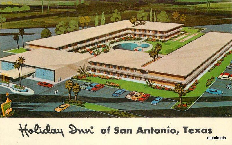 1960s Artist impression Holiday Inn San Antonio Texas Teich postcard 10647