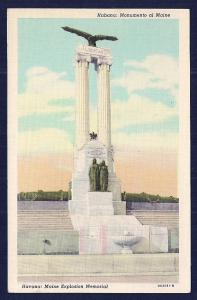 USS Maine Explosion Memorial Havana Cuba unused c1940