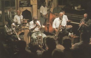Preservation Hall Jazz Bar New Orleans USA Advertising Postcard