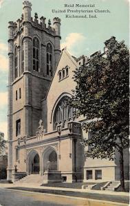 Richmond Indiana~Reid Memorial United Presbyterian Church~c1910 Postcard