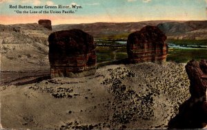 Wyoming Red Buttes Near Green River Curteich