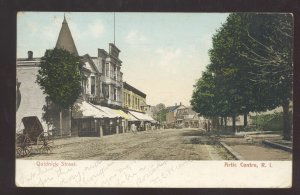 ARTIC CENTER RHODE ISLAND DOWNTOWN QUIDNICK STREET SCENE VINTAGE POSTCARD