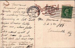 Postcard Major's Quarters Ft Benjamin Harrison IN 1917