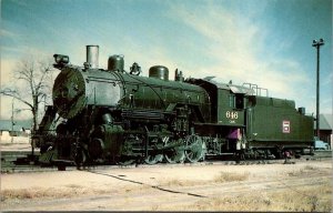 Vintage Railroad Train Locomotive Postcard - Colorado & Southern Railway 646
