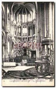 Old Postcard Cathedral of Noyon The North Transept