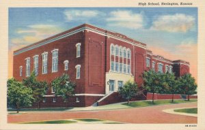 High School at Herington KS, Kansas - Linen