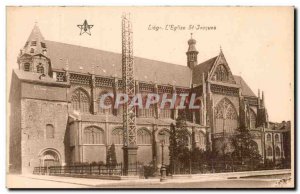 Old Postcard Liege L & # 39Eglise St Jacques