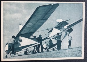 Mint Czechoslovakia Real Picture Postcard Aeroclub Transportation Before Departu