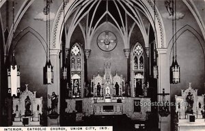 Interior of Catholic Church - Union City, Indiana IN