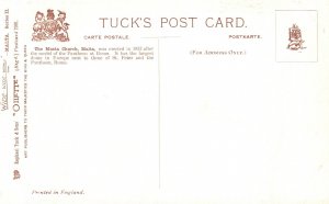 Vintage Postcard Musta Church Malta Pantheon At Rome Model Oilette Raphael Tuck