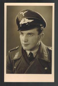 Mint WW2 Germany Air Force Luftwaffe Airman Portrait Postcard RPPC