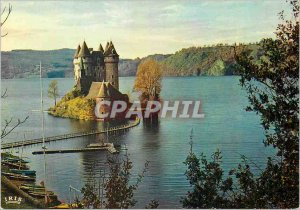 Modern Postcard Gorges of the Dordogne Valley Chateau Together feudal flanked...