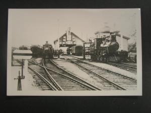 BRUNSWICK MAINE RR TRAIN STATION REPRODUCTION RPPC