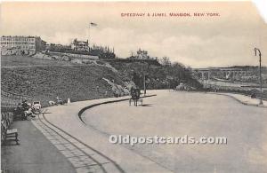 Speedway & Jumel Mansion NY, USA Horse Racing Unused paper chip right top corner