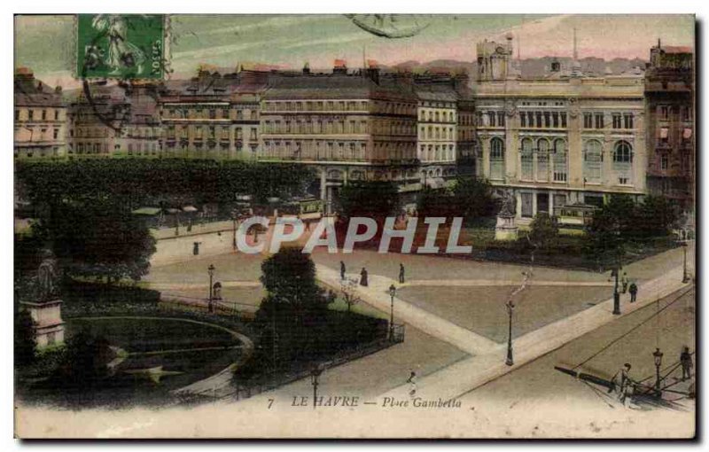 Le Havre Postcard Old Place Gambetta