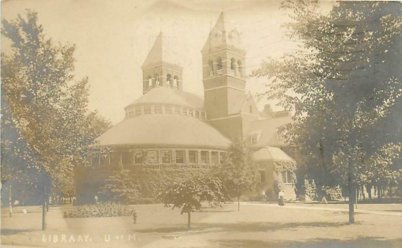 RPPC  ANN ARBOR, MI   University of Michigan  LIBRARY   ca 1907-1909   Postcard