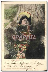 Old Postcard A native Indians daughter