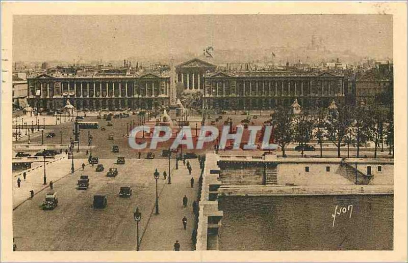 Old Postcard Paris�en strolling-General view of the Place de la Concorde