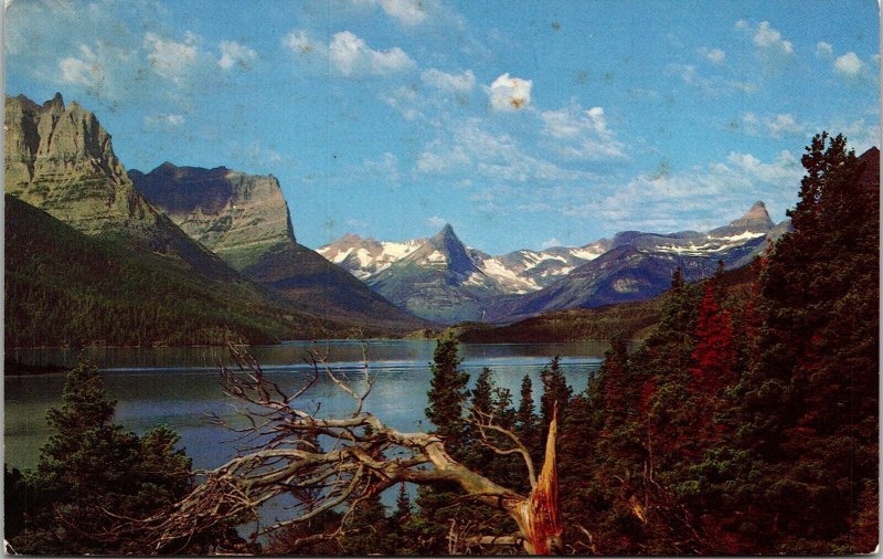 St Mary Lake Glacier National Park Going Sun Highway Browning Mt Postcrd 59417 