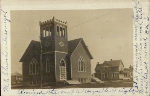 Bllomfield NE Cancel ME Church Parsonage 1907 Real Photo Postcard