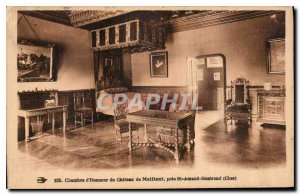 Old Postcard Honor Room of the Chateau de Meillant near St Amand Montrond Cher