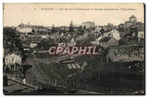 Old Postcard Avallon View On Fondereaux And Convent Of Visitation