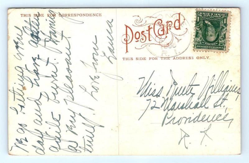 Postcard RI Sakonnet Point Surf Ocean Breakers 1908 View G20