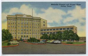 Methodist Hospital & Nurses Home Dallas Texas linen postcard