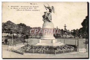 Angers Old Postcard children Monument & # 39Anjou and Garden Mail