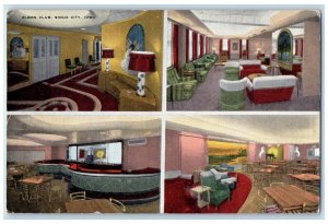 c1940 Elbon Club Multiview Interior Building Sioux City Iowa IA Vintage Postcard