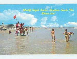 Unused Pre-1980 SCENE AT BEACH Daytona Beach Florida FL M6891