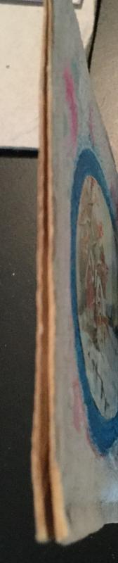 Postcard Used Embossed Tissue? Hand Made? Winter scene MO LB