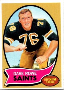 1970 Topps Football Card Dave Rowe New Orleans Saints sk21492