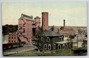 Hollingsworth & Whitney Co Mill And Office Winslow ME c1917 Postcard B50