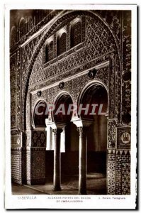 Old Postcard Sevilla Alcazar Puerta del Salon Embajadores