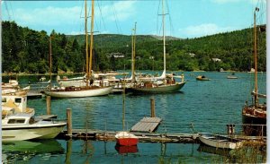 MT DESERT ISLAND, ME Maine   North East HARBOR~ BOATS~  c1950s  Postcard