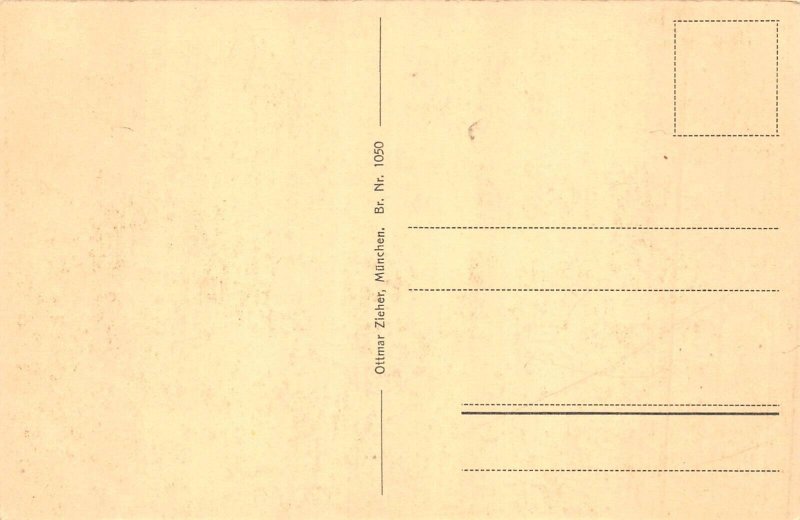 L322 Germany Muenchen Marienplatz Trams vintage postcard