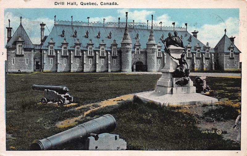 Drill Hall, Quebec, Canada, Early Postcard, Used in 1926