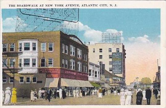 New Jersey Atlantic City The Boardwalk At New York Avenue