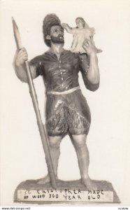 RP: St. Christopher , Wooden Statue , 1920-30s