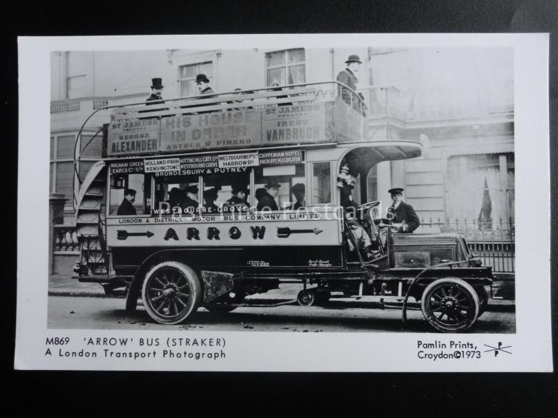 Omnibus LONDON ARROW BUS (STRAKER) Pamlin Print Postcard No.M869