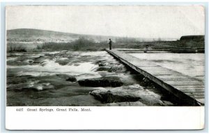 GREAT FALLS, MT Montana ~ View of GREAT SPRINGS c1910s Cascade County Postcard