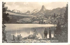 RPPC Fin Dome from Lower Rae Lake, Kings Canyon Park, CA c1940s Vintage Postcard