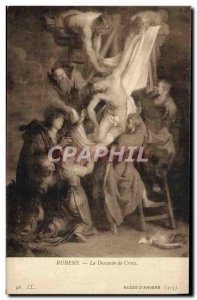 Old Postcard Rubens Descent From The Cross Museum D & # 39Anvers