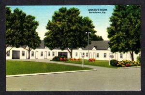 KY Wilson's Court Motel BARDSTOWN KENTUCKY Postcard