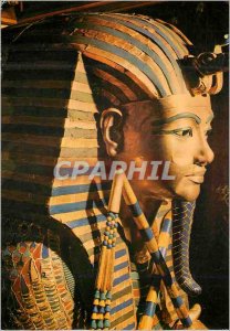 Postcard Modern Cairo Egyptian Museum Tut Ankh Amuns Treasures Second coffin ...
