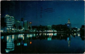 Florida Miami Beach Night View 1957