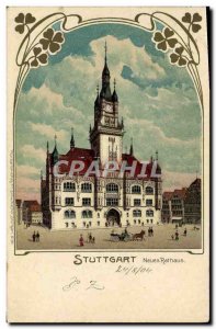 Postcard Old Illustrator Stuttgart Neues Rathaus