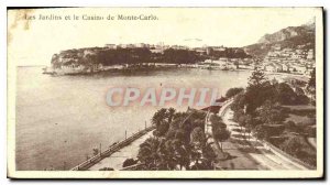 Old Postcard The Gardens and the Casino of Monte Carlo