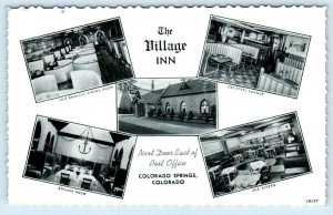 COLORADO SPRINGS, CO ~ Roadside THE VILLAGE INN Restaurant Interior  Postcard